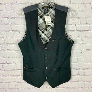 Pop Icon Clothing Men's Gray Slim Fit Vest. Size: Small